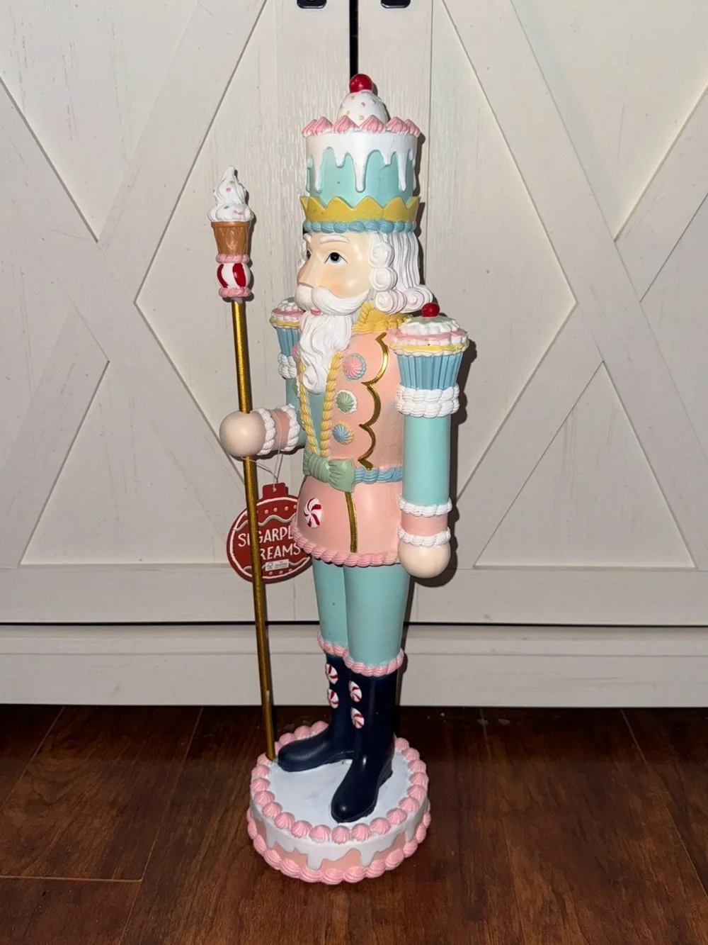 Sugarplum Dreams Large Holiday Pastel Cupcake & Cake Nutcracker Figurine
